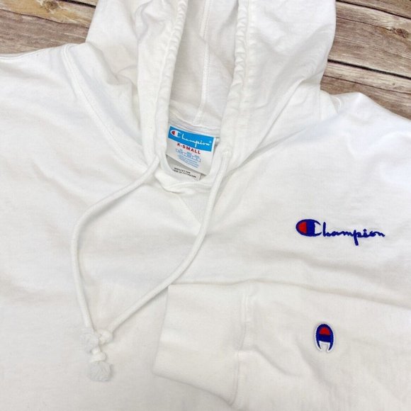 Champion Womens SummerSweat Oversized Hoodie Sweatshirt White XS - Picture 5 of 6